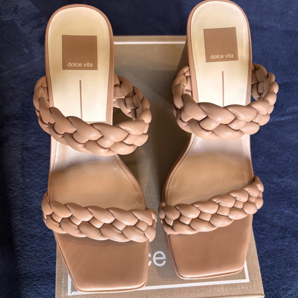 Dolce Vita Cafe Stella Braided Tan Heels
